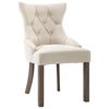 vidaXL Dining Chairs 2 pcs Beige Fabric