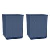 vidaXL Planters 2 pcs Blue Grey 30x30x37 cm Polypropylene