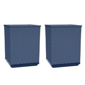 vidaXL Planters 2 pcs Blue Grey 30x30x37 cm Polypropylene