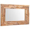 vidaXL Decorative Mirror | Brown | Teak, Glass | 90 x 60 cm | Decorative Inlays