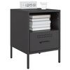 vidaXL Bedside Cabinets 2 pcs Black 36x39x50.5 cm Steel
