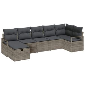 vidaXL Sofa Set 5 pcs Poly Rattan