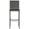 vidaXL 9 Piece Garden Bar Set with Cushions Grey
