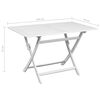 vidaXL 5 Piece Outdoor Dining Set Solid Acacia Wood White