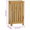 vidaXL Wash Bin 35x25x60 cm Solid Wood Teak