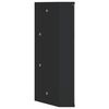 vidaXL Corner Bathroom Mirror Cabinet Black 30x24x60 cm