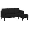 vidaXL Sofa Set with Cushion 2 pcs Black Polyester