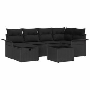 vidaXL Garden Sofa Set 7 pcs Poly rattan