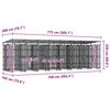 vidaXL Outdoor Dog Kennel with Roof Steel 14.75 m&sup2;