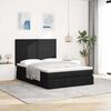 vidaXL Ottoman Bed with Mattress & LEDs Black Double Fabric