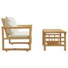 vidaXL 2 Piece Garden Sofa Set with Cushions Bamboo