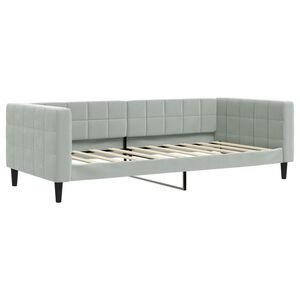 vidaXL Day Bed without Mattress Light Grey 90x190 cm Velvet