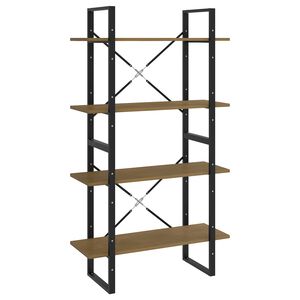 vidaXL Book Cabinet | Untreated Solid Pine | Solid pine wood, metal | Medium