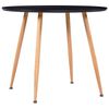 vidaXL Dining Table Black and Oak 90x73.5 cm MDF