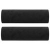 vidaXL 2-Seater Sofa with Throw Pillows Black 140 cm Velvet