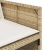 vidaXL Garden Chairs with Cushions 4 pcs Beige Poly Rattan