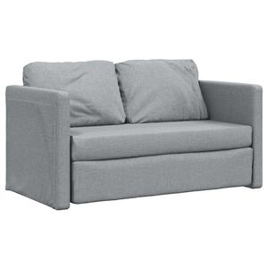 vidaXL Floor Sofa Bed 2-in-1 Light Grey 112x174x55 cm Fabric