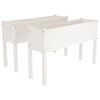 vidaXL Garden Planters 2 pcs White 110x31x70 cm Solid Pinewood