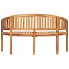 vidaXL Banana Bench 151 cm Solid Teak Wood