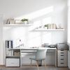 vidaXL Floating Wall Shelves 2 pcs High Gloss White 120x23.5x3.8 cm MDF