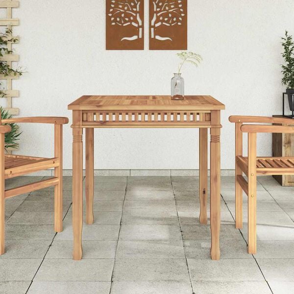 vidaXL Garden Dining Table 80x80x80 cm Solid Teak Wood