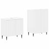 vidaXL 2 Piece Bathroom Cabinet Set ZWOLLE White Engineered Wood