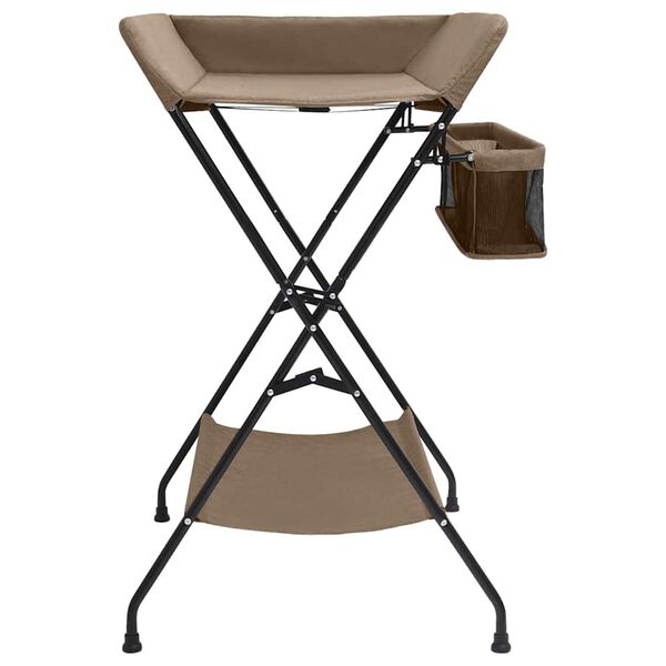 vidaXL Changing Table Taupe Iron