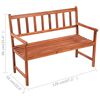 vidaXL Garden Bench with Cushion 120 cm Solid Acacia Wood