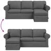 vidaXL Sofa Dark Grey 215 x 138 x 80 cm Fabric
