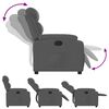 vidaXL Recliner Chair Dark Grey Fabric