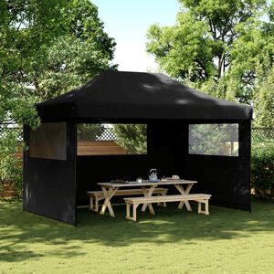 vidaXL Party Tent 440 x 292 x 315 cm Black with Black Frame