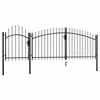 vidaXL Garden Gate "Woerden" Steel 1x4 m Black