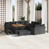 vidaXL Garden Sofa Set with Cushion with Storage 13 pcs Black