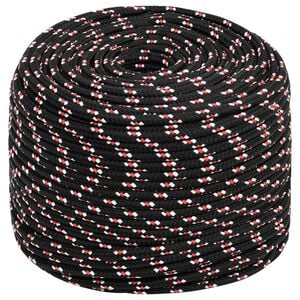 vidaXL Multipurpose Utility Rope 10 mm 25 m Black and Red PP