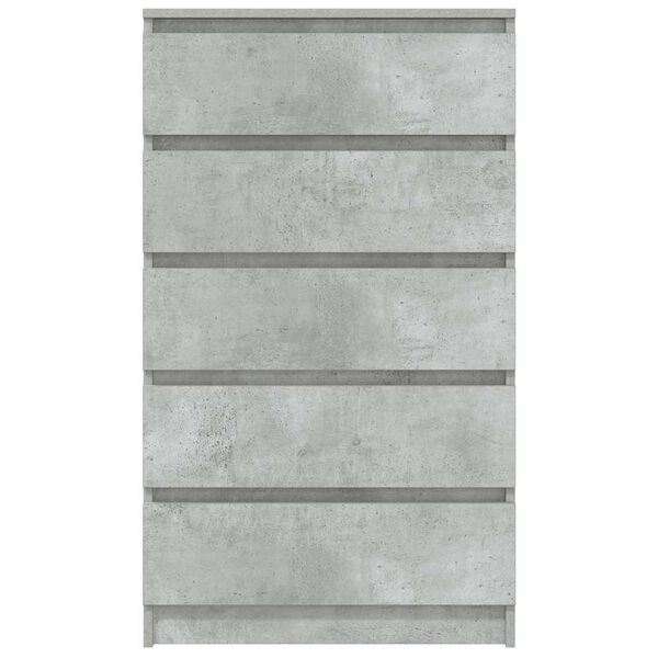 vidaXL Drawer Cabinet Concrete Grey 60x36x103 cm Engineered Wood