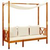 vidaXL Garden Bench with Canopy Solid Acacia Wood