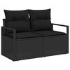 vidaXL Garden Sofa Set 9 pcs Black