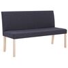 vidaXL Bench 139.5 cm Dark Grey Polyester