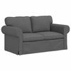 vidaXL Sofa 2 pcs Dark Grey 155 x 82 x 80 cm Fabric