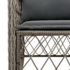 vidaXL 5 Piece Garden Dining Set with Cushions Grey Poly Rattan