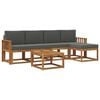 vidaXL Outdoor Sofa Set 6 pcs Natural and Anthracite