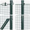 vidaXL Fence Post Green 10 x 0.5 m (19 x 19 mm mesh) Steel