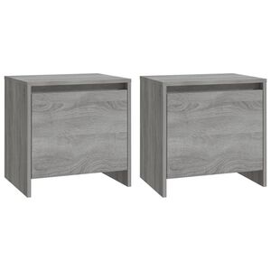 vidaXL Bedside Cabinet | Set of 2 | Grey Sonoma | Engineered Wood | Standard