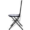 vidaXL Folding Bistro Chairs 2 pcs Ceramic Blue and White