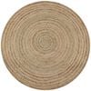 vidaXL Area Rug Braided Jute 120 cm Round