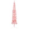 vidaXL Artificial Half Christmas Tree | Pink | PVC, Steel | 210 cm