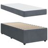 vidaXL Bed Frame with Mattress Dark Grey 90 x 190 cm Fabric