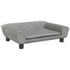 vidaXL Kids Sofa Light Grey 70x45x26 cm Velvet