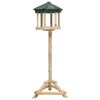 vidaXL Bird Feeder | Natural wood, Green roof | Solid firwood | Medium | Durable