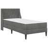 vidaXL Bed Frame with Mattress Dark Grey 107 x 203 cm Velvet